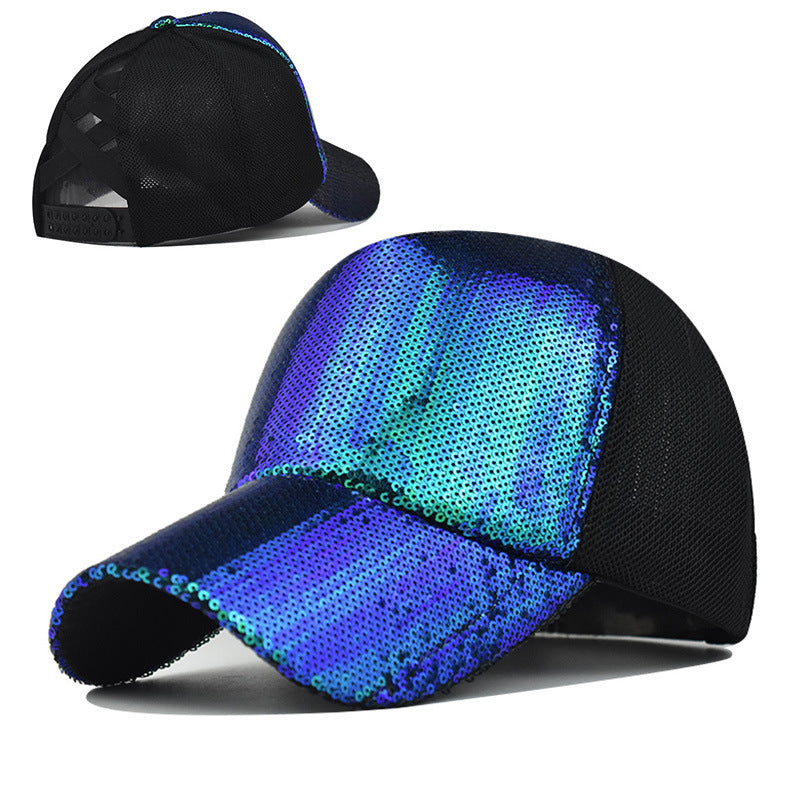 Sombrero de béisbol de protección de lentejuelas de algodón de algodón al por mayor